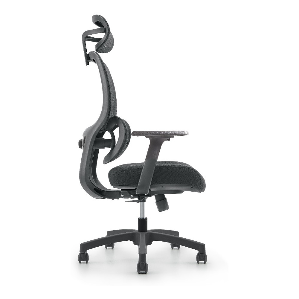 Кресло для руководителя SitZone U-073A сетка/ткань, черный - 4
