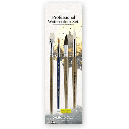 Набор кистей "Escoda. Professional watercolor set", набор 4 шт