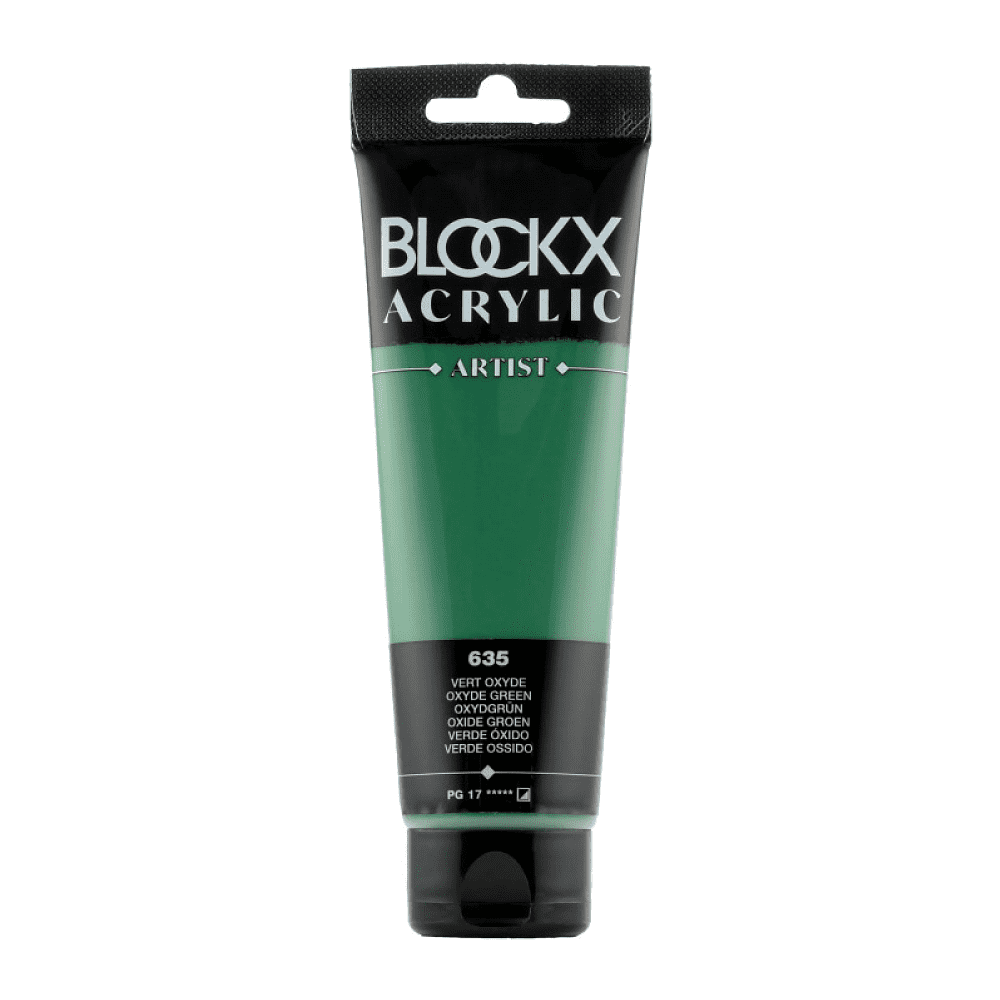 Краски акриловые "Blockx", 635 оксид зеленого, 120 мл