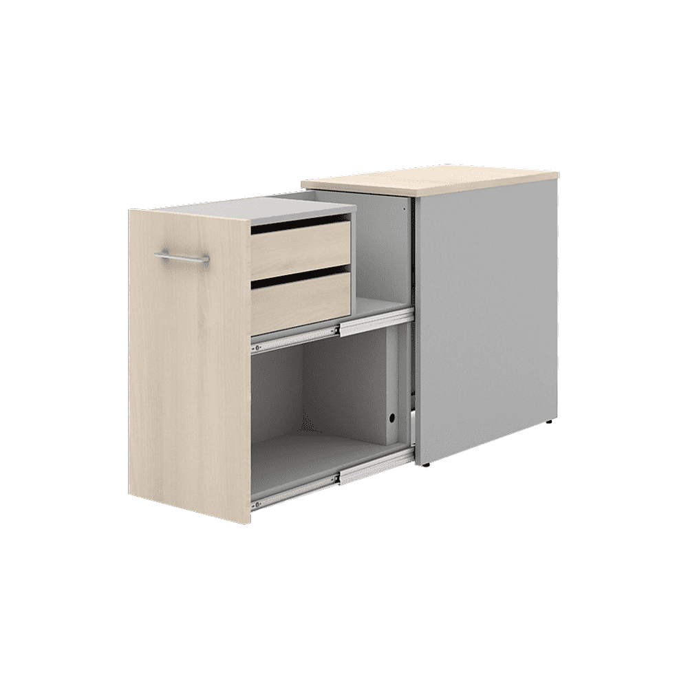 Коллекция Титан Оргтауэр малый ТН572Т+ТН573К-22+ТН172, 400х700х742, с топом и блоком ящиков