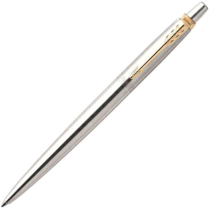 Набор "Parker Jotter Stainless Steel GT": ручка шариковая автоматическая и перьевая, золотистый, серебристый - 2