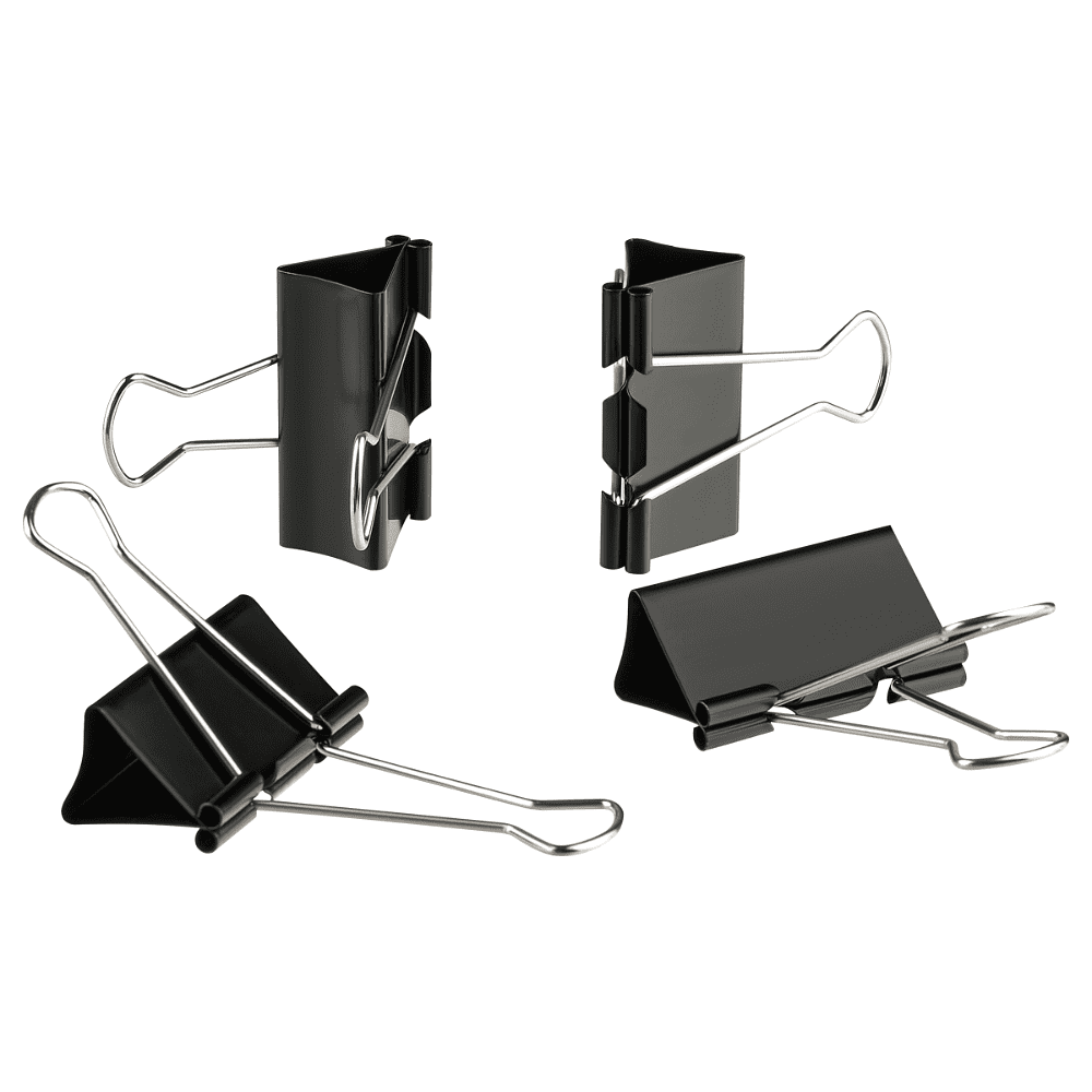 Зажим для бумаги "OfficeSpace", 15мм, 12 шт, черный - 3