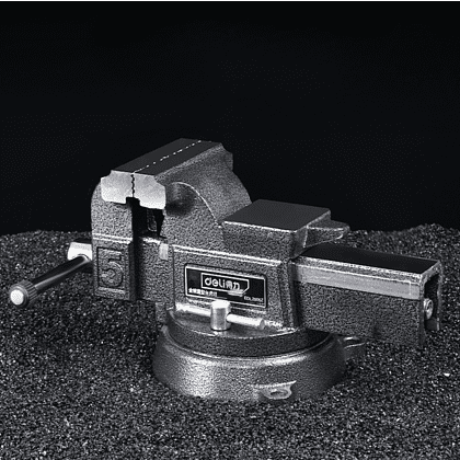 Тиски стальные Deli YS EDL2905Z, поворотные, с наковальней, 5"-125 мм - 2