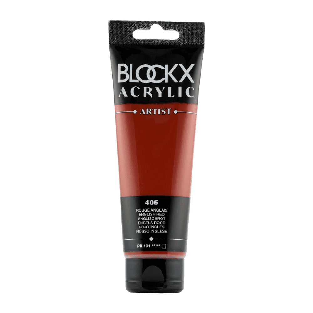 Краски акриловые "Blockx", 405 английская красная, 120 мл