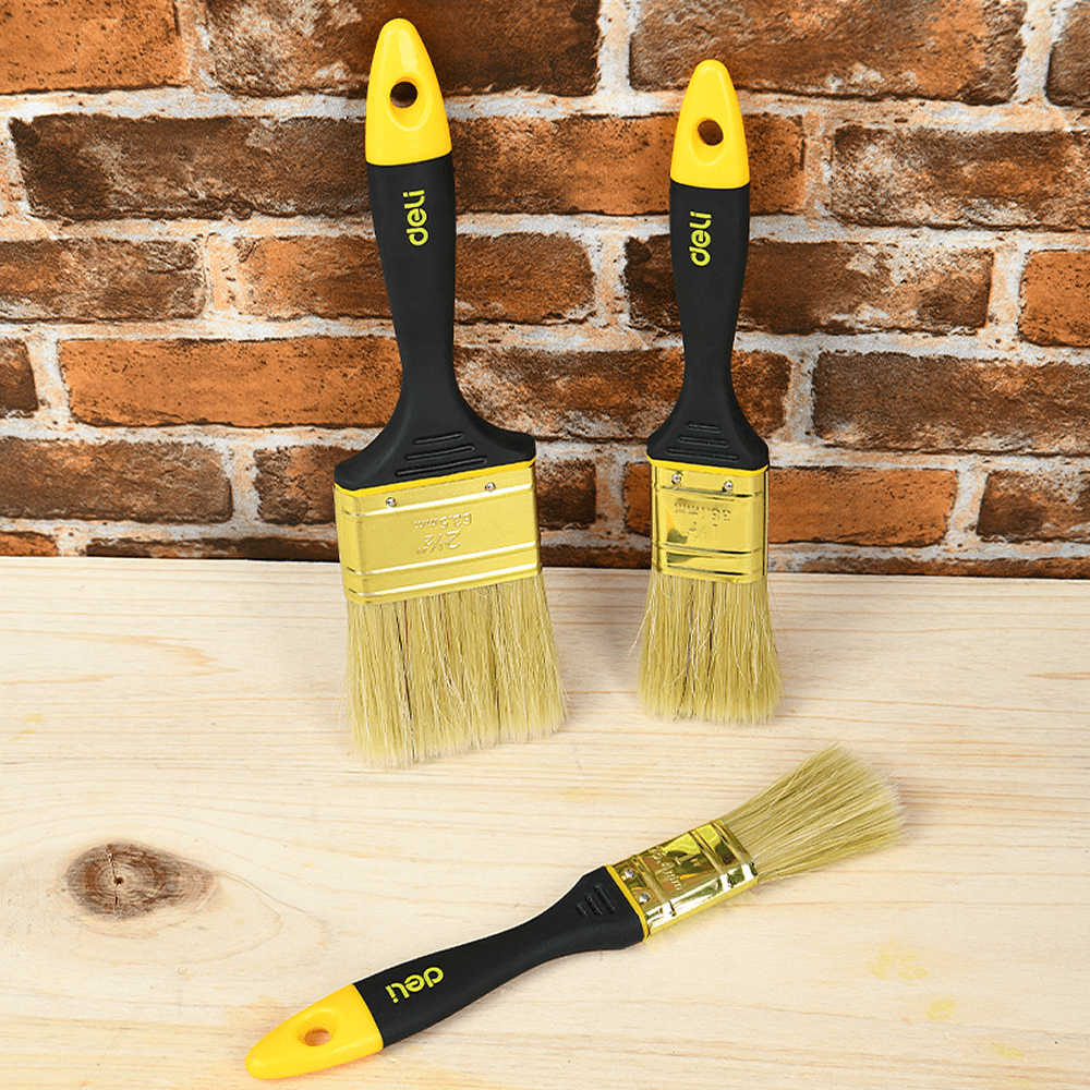 Кисть малярная Deli YS EDL509146, плоская, 4"-100 мм, смешанная щетина - 3