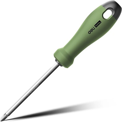 Отвертка "Deli Home" крестовая PH1*100 мм., зеленый