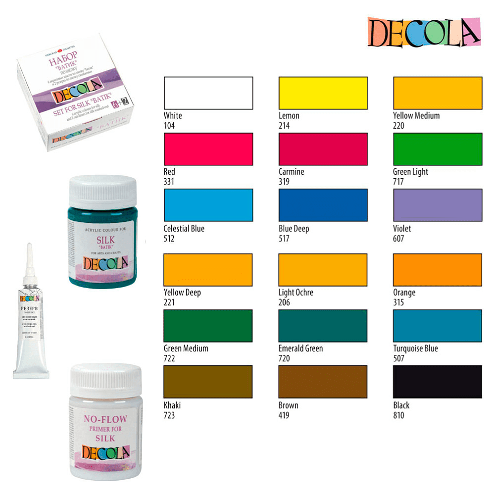 Краска акриловая по шелку перламутровая "Декола", 507 бирюзовая, 50 мл., банка - 2