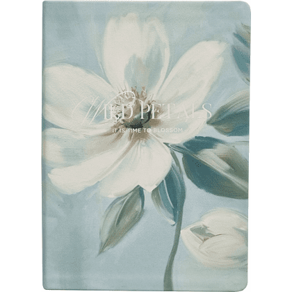 Ежедневник недатированный "Petals", А5, 320 страниц, голубой