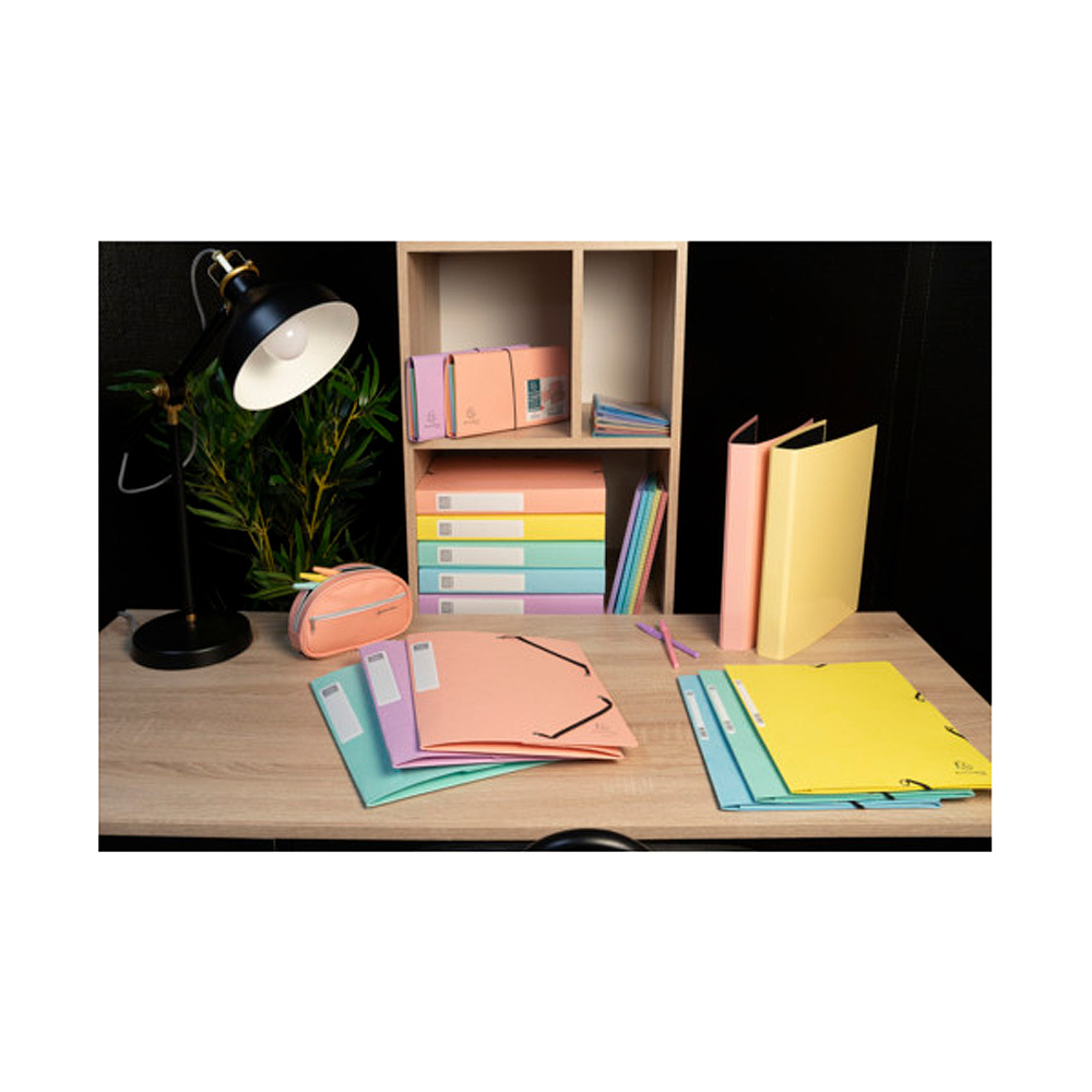 Папка на резинках "Aquarel", А4, 60 мм, картон, ассорти - 12