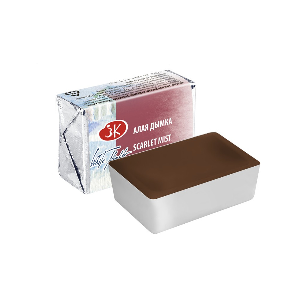 Краски акварельные "Белые ночи", 389 алая дымка, кювета