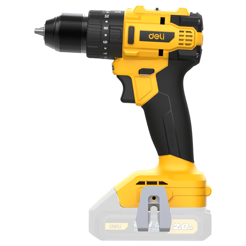 Аккумуляторная дрель-шуруповерт Deli YS DC150Z, 20 В, 50 Нм, без АКБ и З/У, коробка - 2