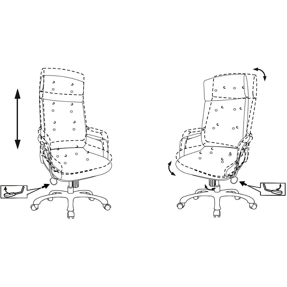 Кресло для руководителя Бюрократ DAO, кожа, белый - 12