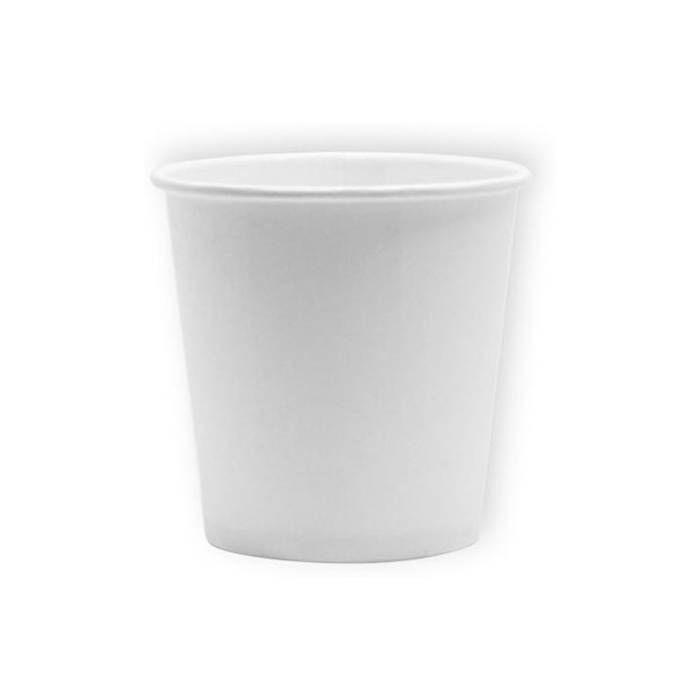 Стакан картонный, 100 мл, 1 слой, 100 шт/упак, белый