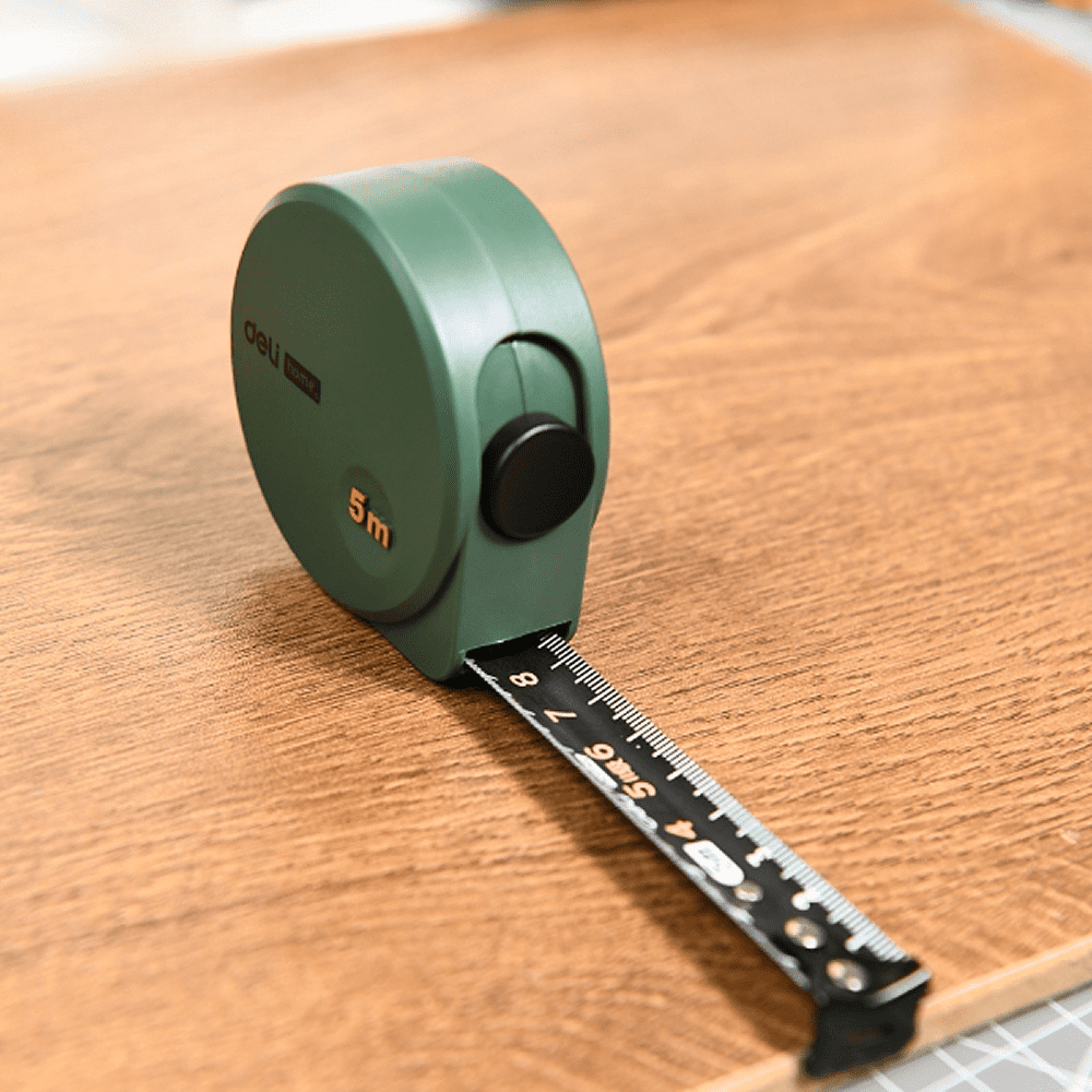 Рулетка Deli HS EHT8519L, 5 м х 19 мм, Soft Touch, зеленый - 3