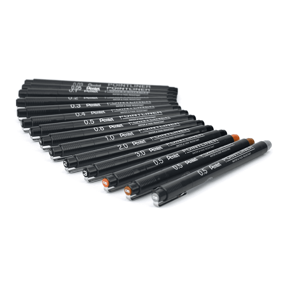 Набор ручек капиллярных "Pointliner", 14 шт, ассорти - 5