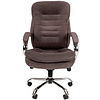 Кресло для руководителя "Chairman Home 795", велюр, металл, серый - 2