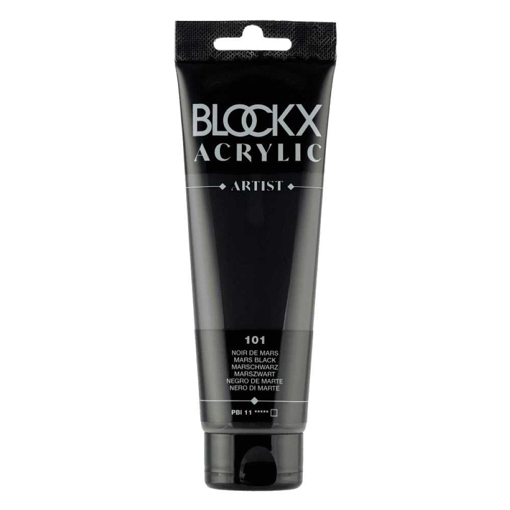Краски акриловые "Blockx", 101 марс черный, 120 мл