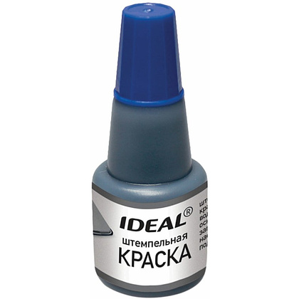 Краска штемпельная "Ideal", 24 мл., синий