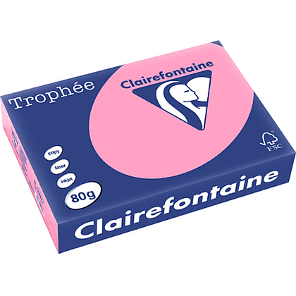 Бумага цветная "Trophee", A4, 500 листов, 80г/м, розовый, -30%