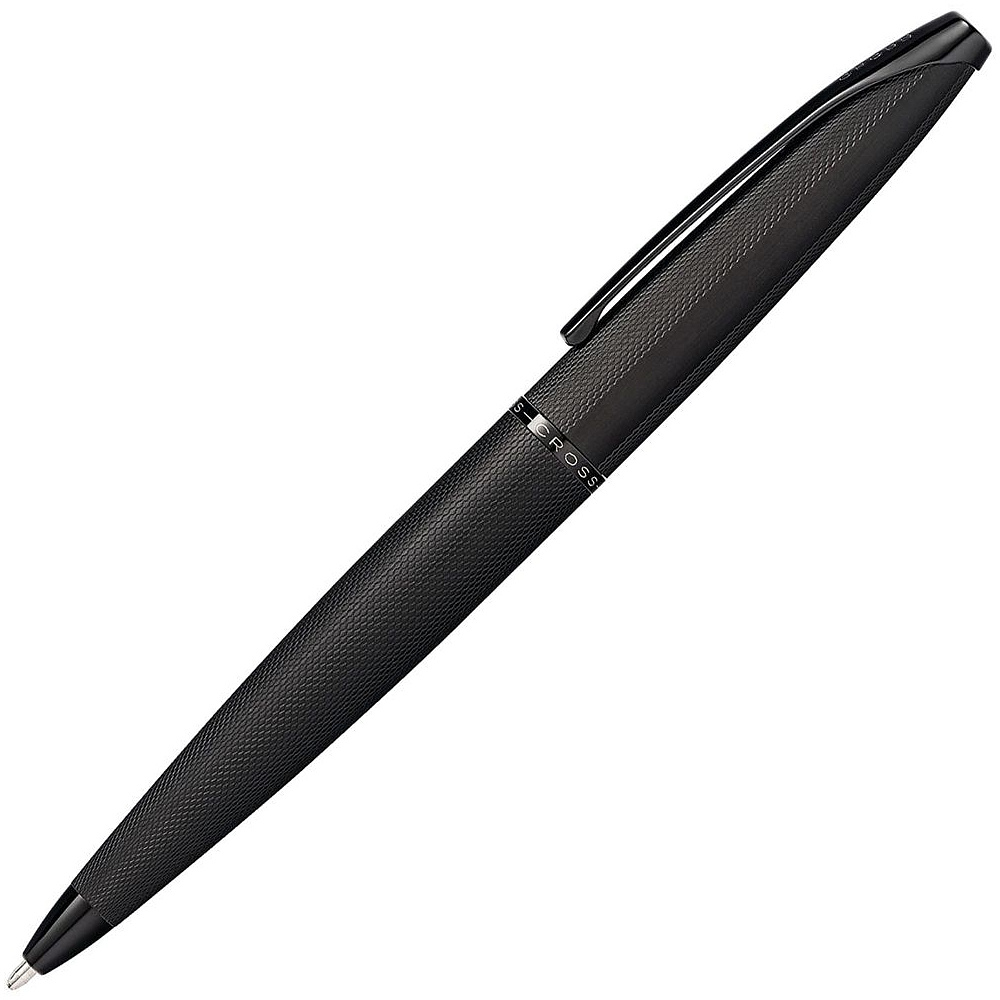 Ручка шариковая автоматическая "Cross ATX Brushed Black", 0.7 мм, черный, стержень черный