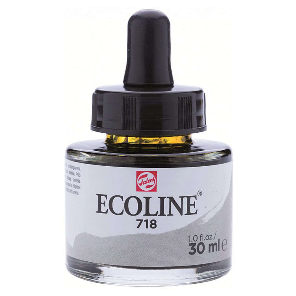 Жидкая акварель "ECOLINE", 718 теплый серый, 30 мл