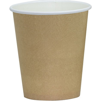 Стакан картонный 250мл, 1сл., 50шт/упак, крафт