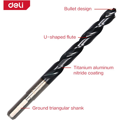 Сверло по металлу Deli RS EDH-MHZ110-E4, 11.0 мм, DIN 338, HSS-TiN - 3
