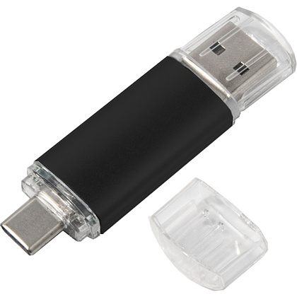 Карта памяти USB Flash 2.0 "Assorti", 8 Gb, OTG/Type-C, черный - 3