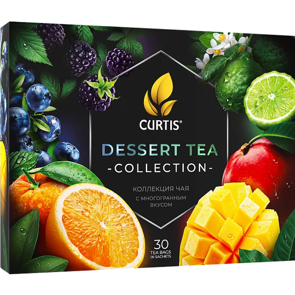Чай "Curtis" Dessert Tea Collection, 30 пакетиков х1.7 г, 6 вкусов