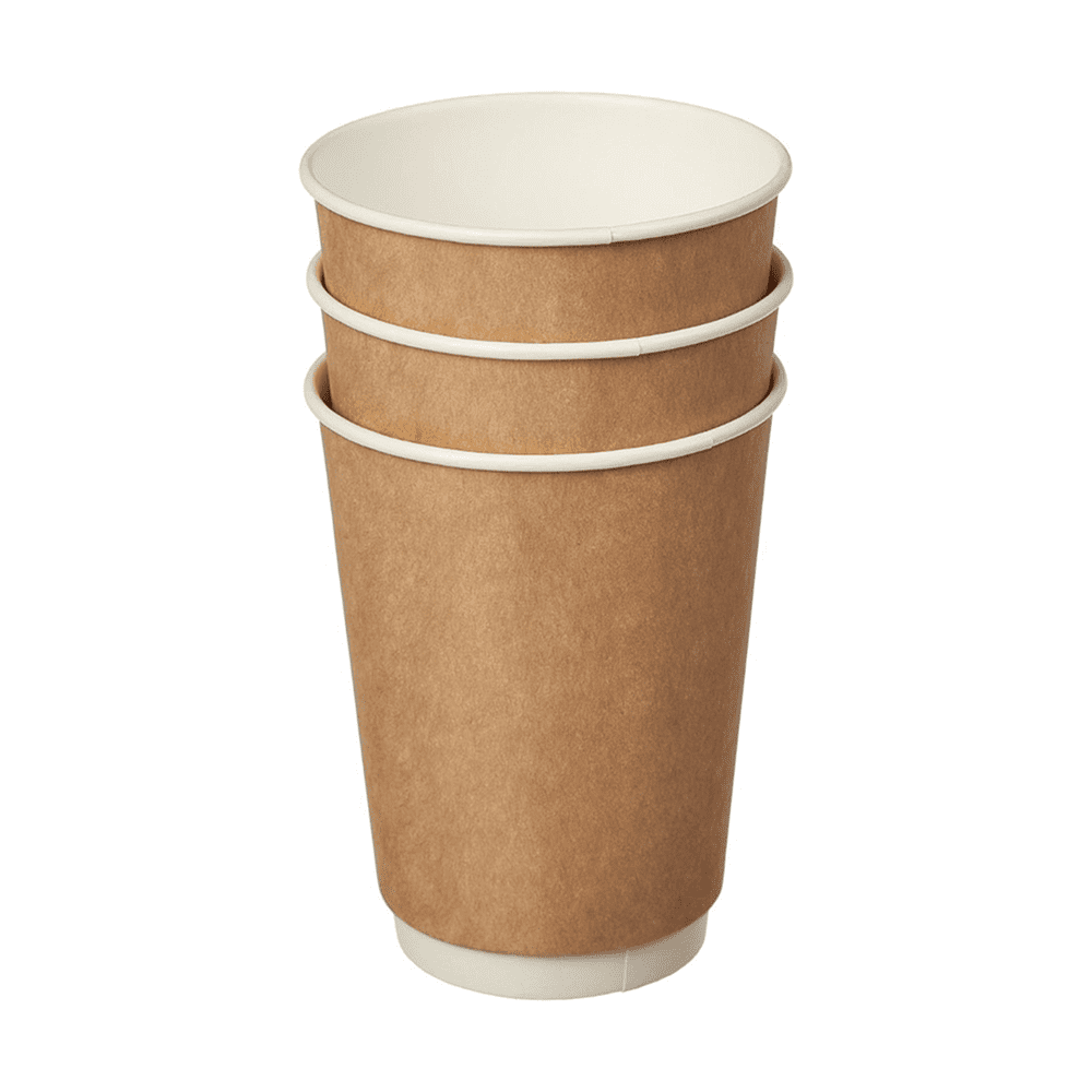 Стакан картонный 300 мл, 25 шт, 2 слоя, крафт ECO - 2