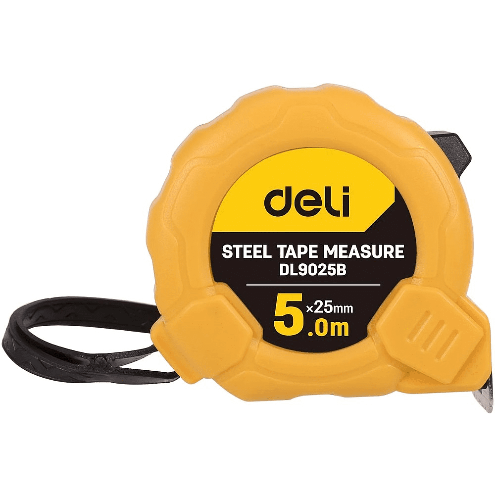 Рулетка Deli YS EDL9025B, 5 м х 25 мм, желтый, черный