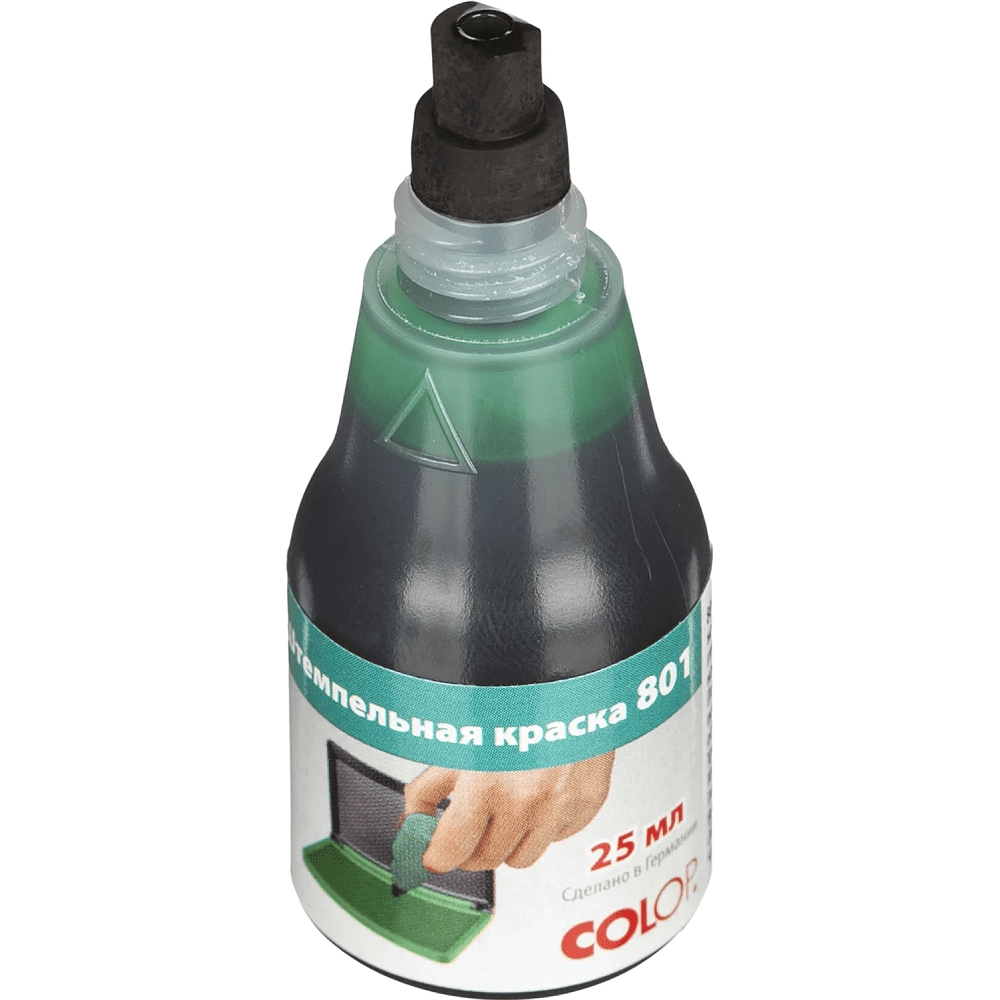 Краска штемпельная "Colop", 25 мл, зеленый - 2