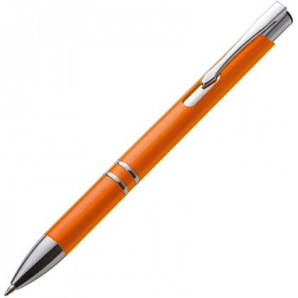 Ручка шариковая автоматическая "Baltimore", 0.7 мм, оранжевый, серебристый, стерж. синий