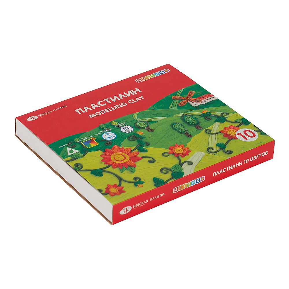 Пластилин "Цветик", 10 цветов  - 3