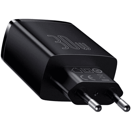 Сетевое зарядное устройство Baseus CCXJ-E01 Compact Quick Charger 2U+C 30W Black - 3