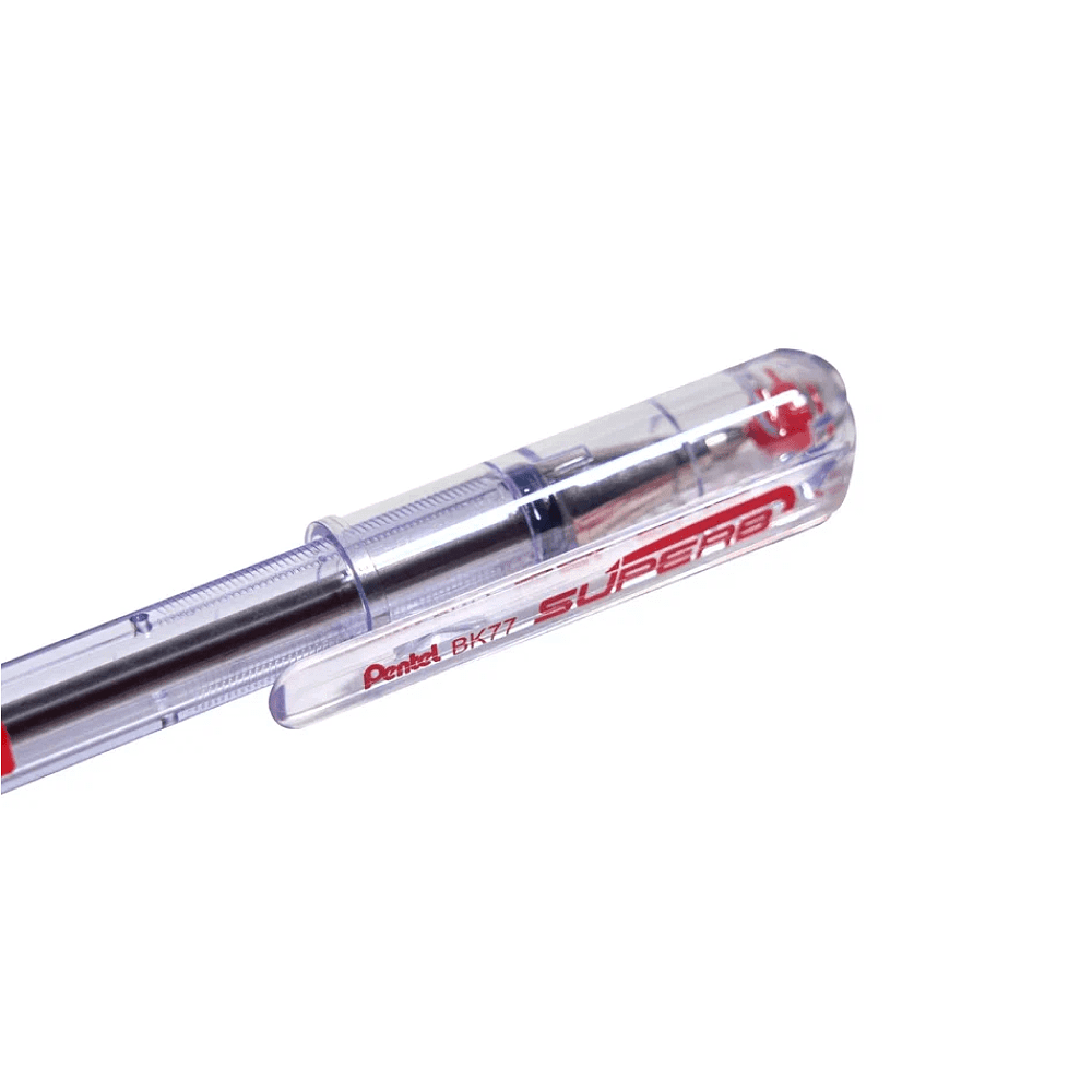 Ручка шариковая "ВК 77", 0.7 мм, прозрачный, стерж. красный - 4