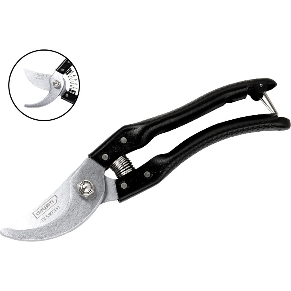 Секатор садовый "Deli" EDL580200, 205 мм, черный, серебристый - 2