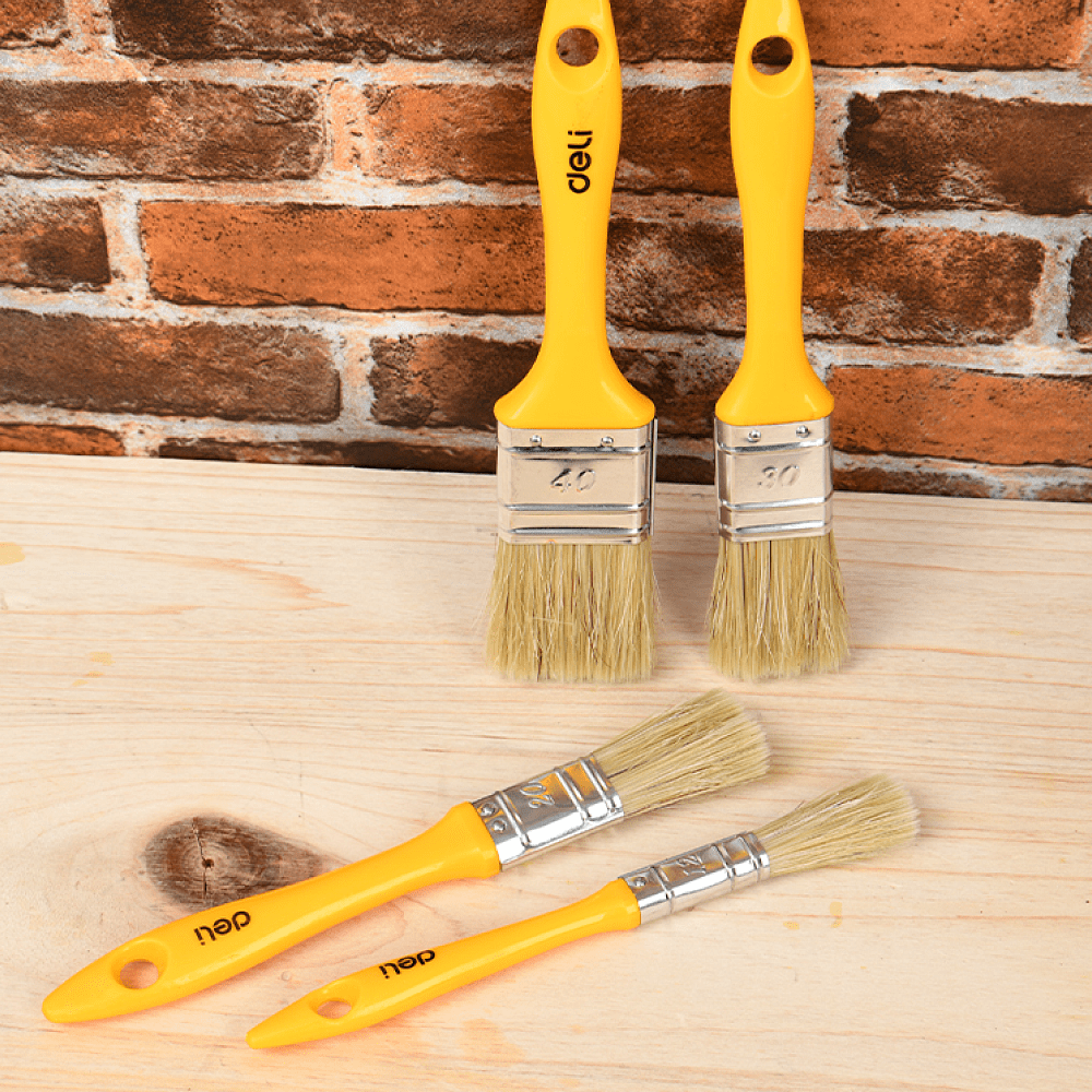 Кисть малярная Deli YS EDL509138 , плоская, 3.5"-90 мм, смешанная щетина - 3