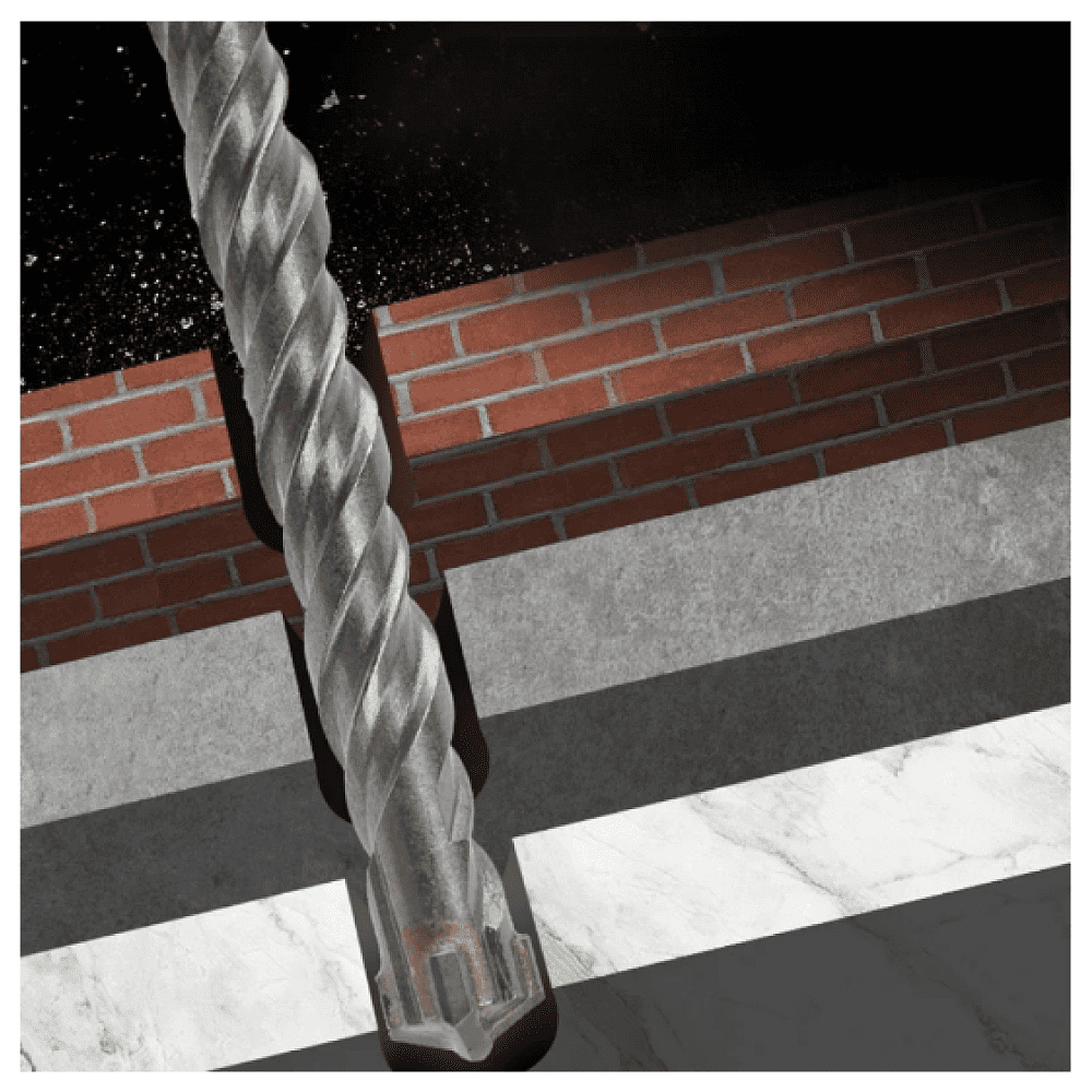 Бур по бетону Deli YS EDH-YCZ11008-E1, 8 x 110 мм, X-Tip, SDS-PLUS - 4