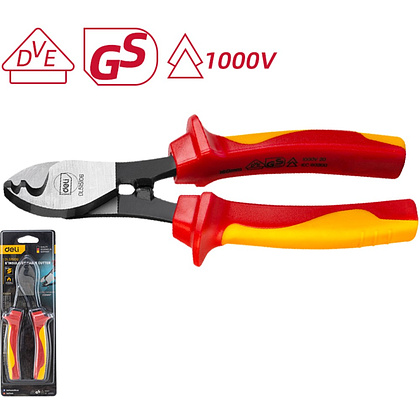 Кабелерез диэлектрический Deli YS EDL515106, 160 мм, красный, желтый - 2