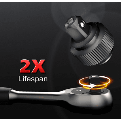 Набор инструмента 1/4", 3/8", 1/2" Deli RS EDQ45216, 216 предметов - 7