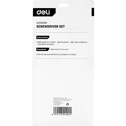 Набор отверток Deli "EDL620006", 6 шт, черный, желтый - 4