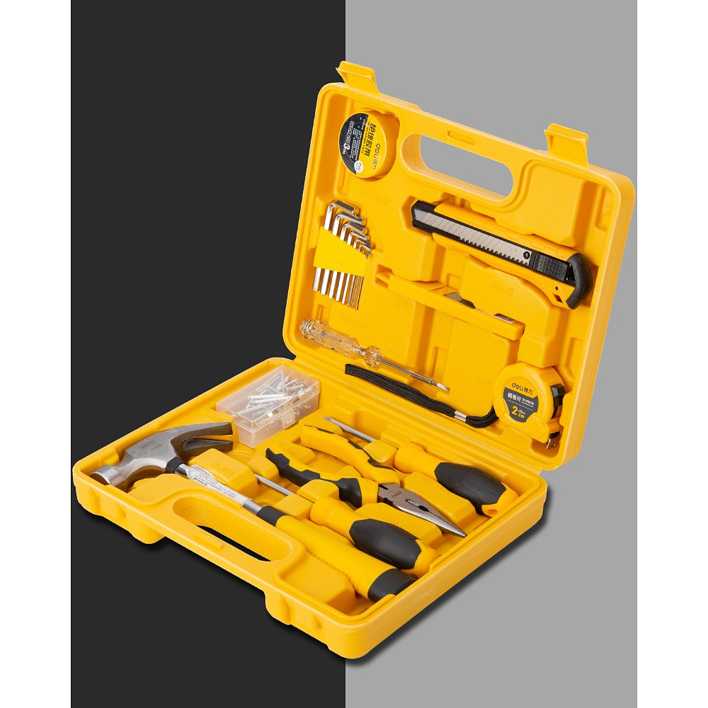 Набор инструмента Deli YS EDL1018J, 18 предметов, кейс, желтый - 3