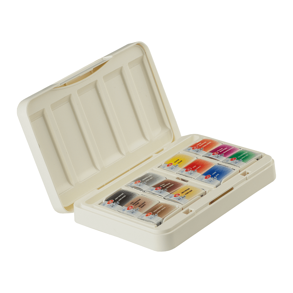 Краски акварельные "Белые ночи анималистика", 12 цветов, кюветы - 8