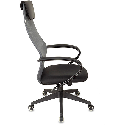 Кресло для руководителя Бюрократ "CH-607 TW-04", Neo Black, сетчатая ткань, темно-серый - 5