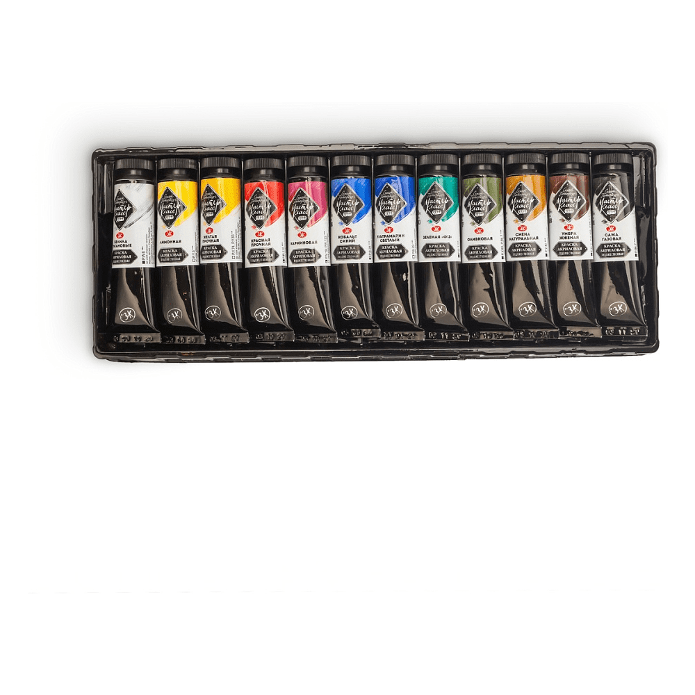 Краски акриловые Мастер Класс, 12 цветов, 18 мл. - 5