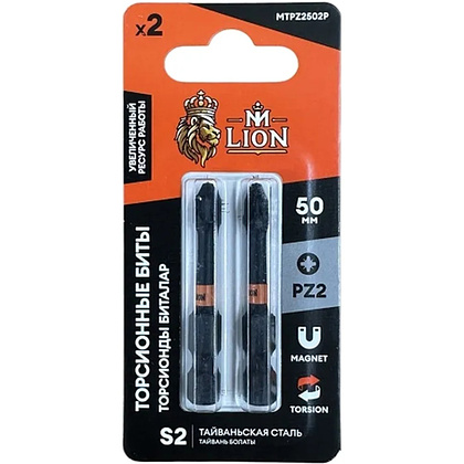 Бита стальная M-Lion, MSBT3050P, TORX T30 50м, 2 шт/упак