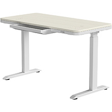 Стол с электроприводом двухмоторный AOKE HOME WOOD, цвет белый/береза 