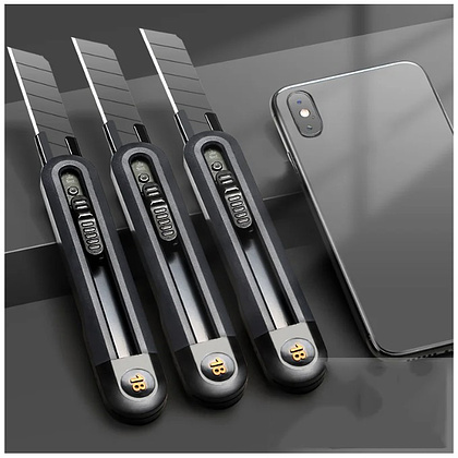 Нож универсальный "Deli Home", 18 мм, чёрный - 6