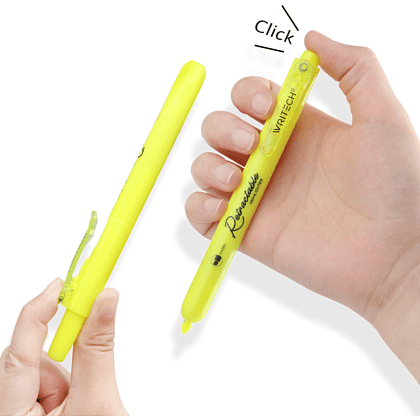 Маркер текстовый автоматический "Retractable", желтый - 5